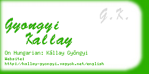 gyongyi kallay business card